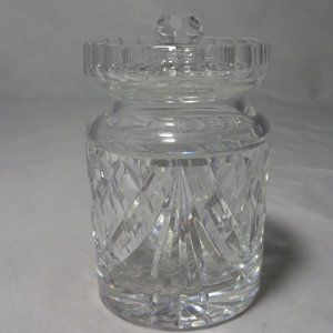 Waterford Cut Lead Crystal Honey Jam Jelly Marmalade Jar Made in Ireland
